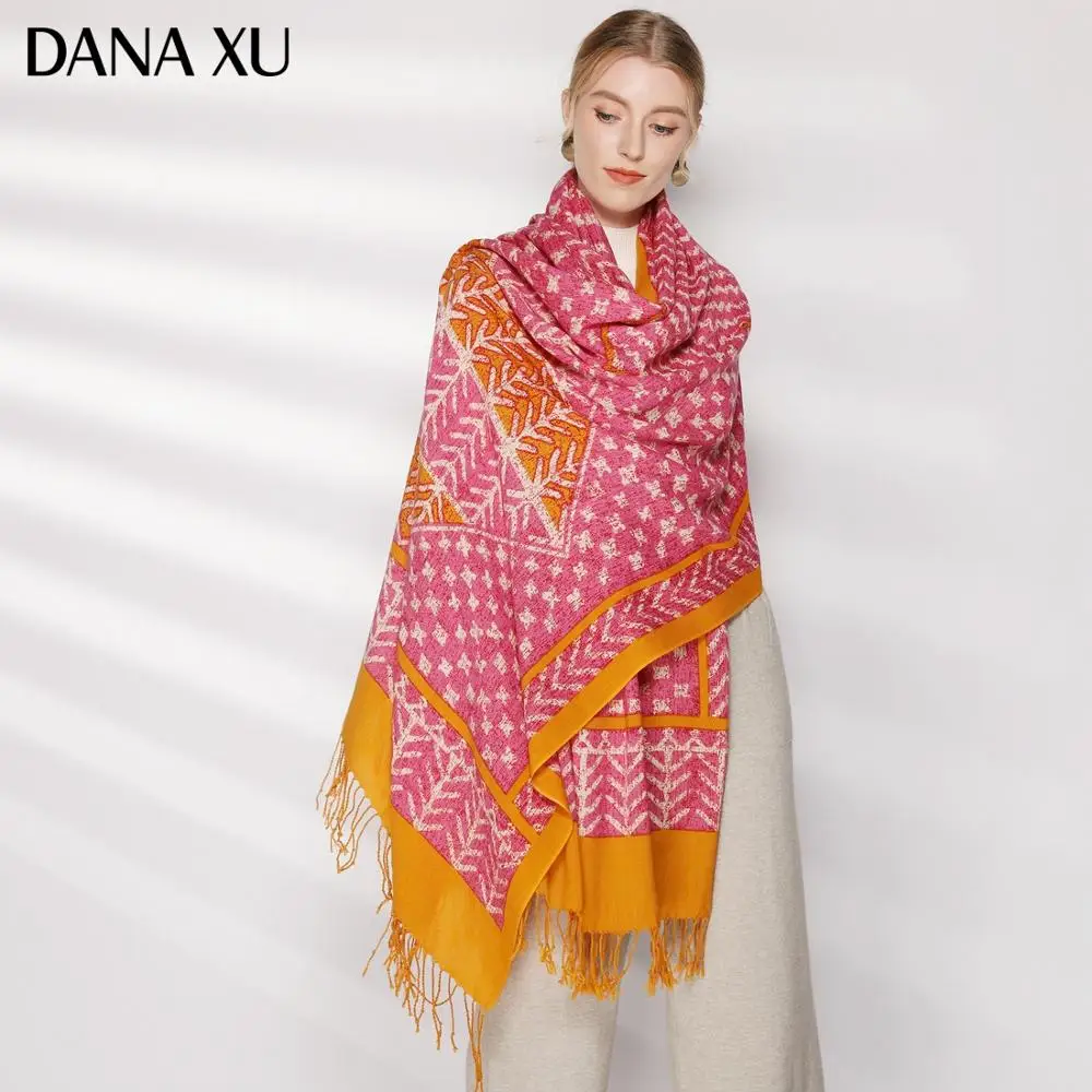 Fashion Winter Scarf For Women Cashmere Warm Plaid Pashmina Scarf Luxury Brand Blanket Wraps Female Scarves And Shawls 2020