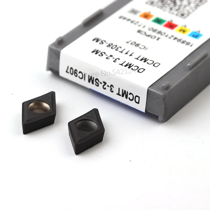 ใส่ DCMT11T304 DCMT11T308 SM IC907 IC908 100% Original คาร์ไบด์แทรก CNC เครื่องกลึงเครื่องตัดเครื่องมือ DCMT ใบมีดภายนอกเครื่องมือ