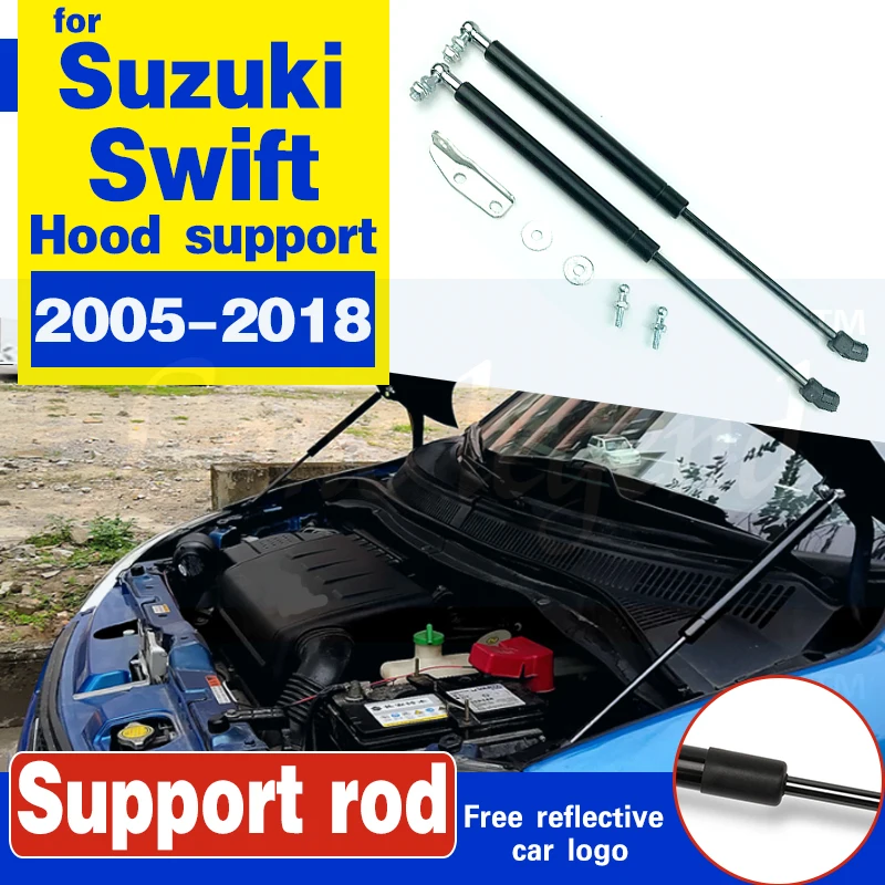 

car bonnet hood strut bars lift hydraulic rod support spring bracket accessories For Suzuki Swift 2005-2018 No Drilling/Welding