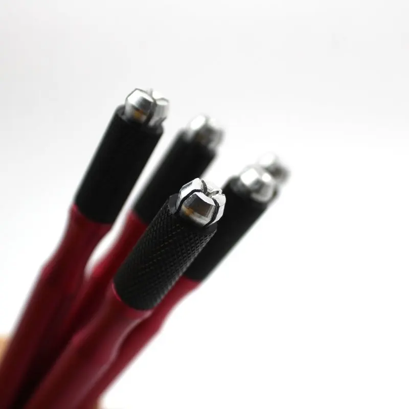 10 pcs Round Flex Needle Lock-Pin Device Manual Permanent Makeup Embroidered Eyebrow Tattoo Pen Tebori Microblading Pen