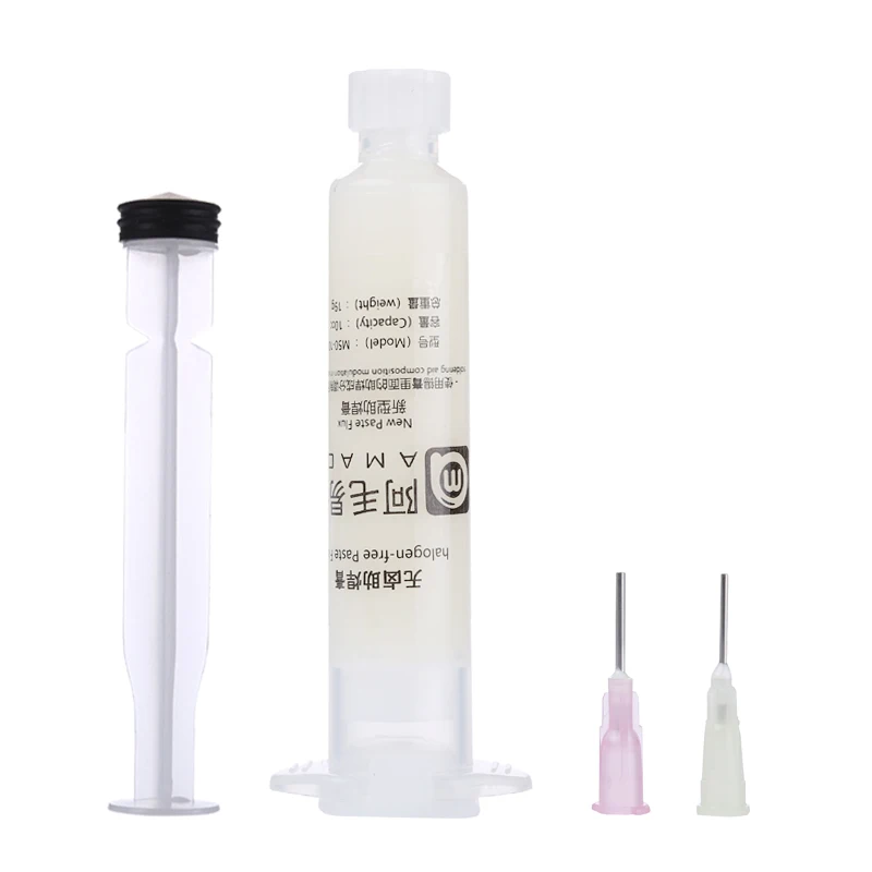 

New 10CC Lead-Free Solder Paste Flux Syringe No-Clean Halogen free Welding Oil Flux Grease PCB BGA Soldering Repair Tool