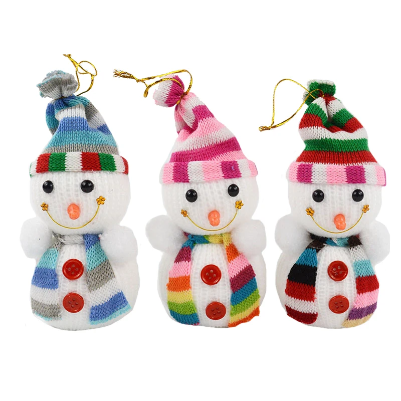 Cute Lovely Snowman Figure Doll Christmas Tree Car Pendant Windows Decoration Ornament Classic New Year Xmas Decoration Articles