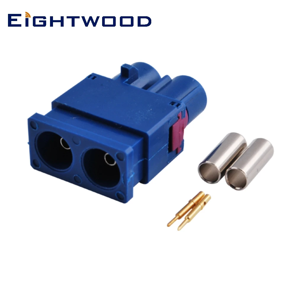 

Eightwood SH-LINK D Type Fakra Plug Male RF Coaxial Connector with Pigtails LMR-100,RG174,RG316 Cable for Automotive GSM Antenna