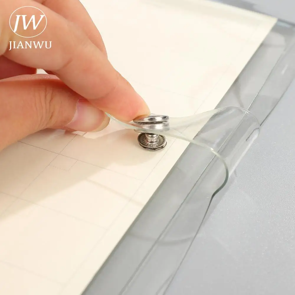 JIANWU A5/A6/A7 Soft Ruler Binder Accessories Loose Leaf Transparent Ruler Measuring Tools Kawaii Stationery For School Supplies