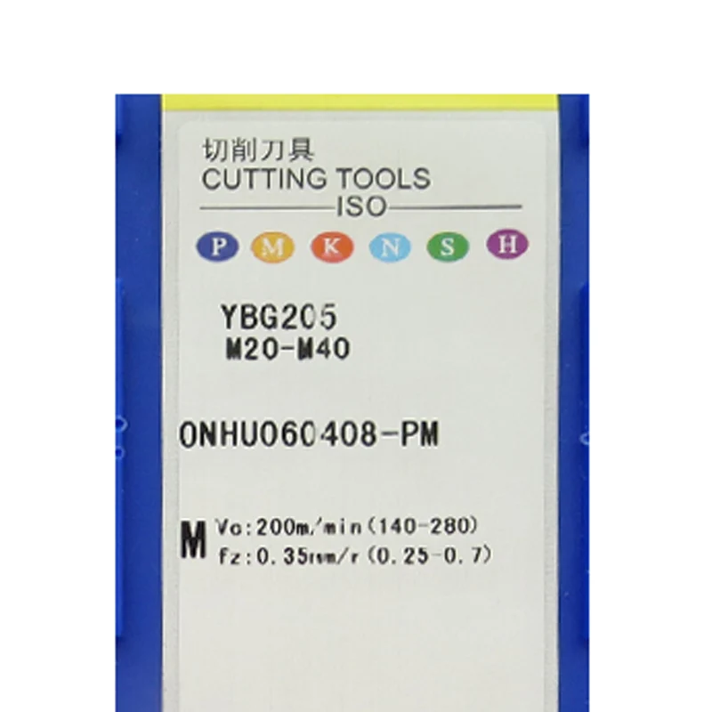 ONHU 060408 08T508 ONHU060408-PF ONHU060408-PM ONHU08T508-PF YBG202 YBG205 CNC insertos de fresado de acero inoxidable y acero Durable