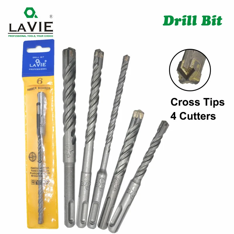 1pc 5mm-14mm Concrete SDS Plus Drill Bit Cross Tips 4 Cutters 110mm 160mm Wall Brick Block Electric Hammer Masonry Drilling Bits