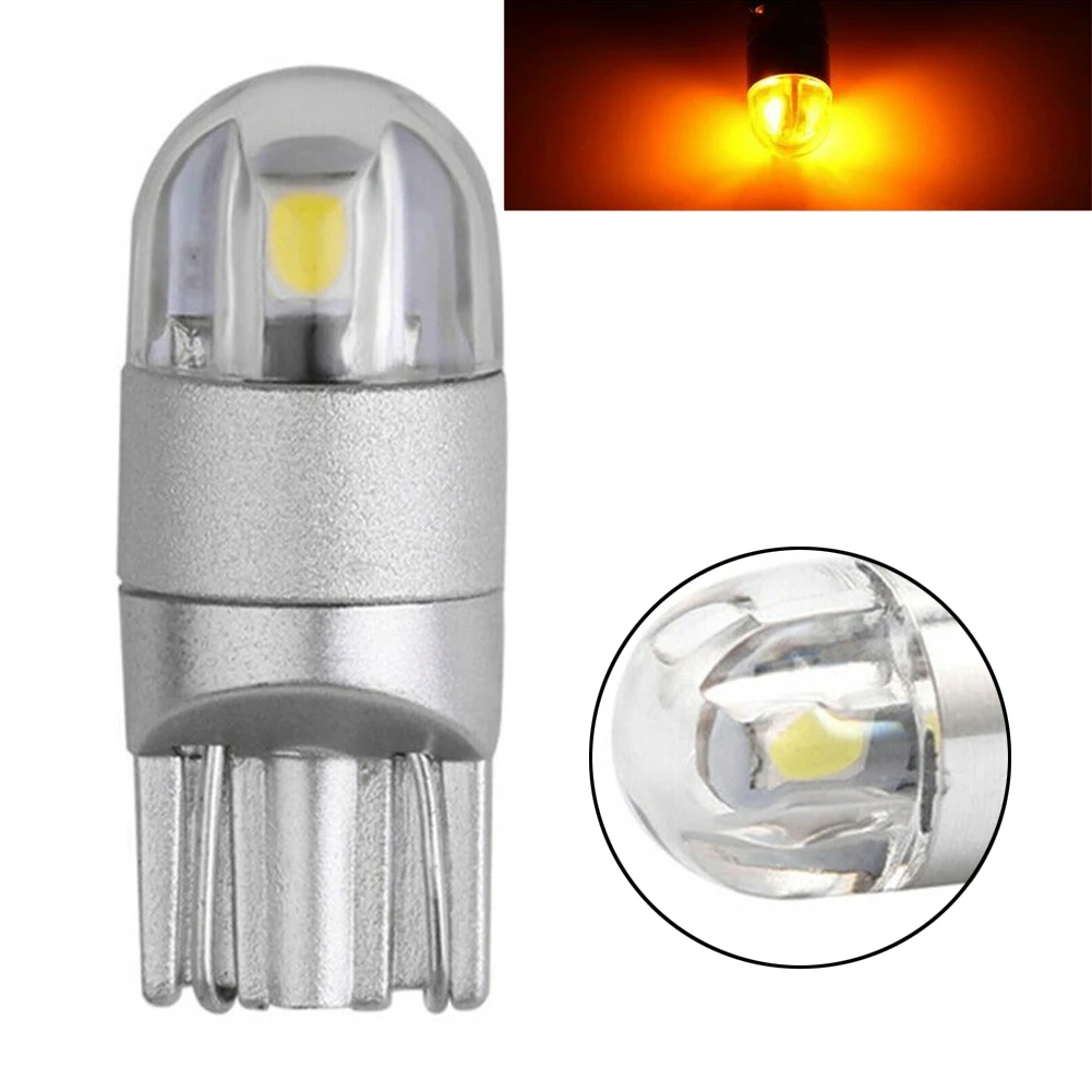 T10 2SMD 3030 W5W 194 168 LED Reading License Plate Light Side Lamp DRL Amber 1PC