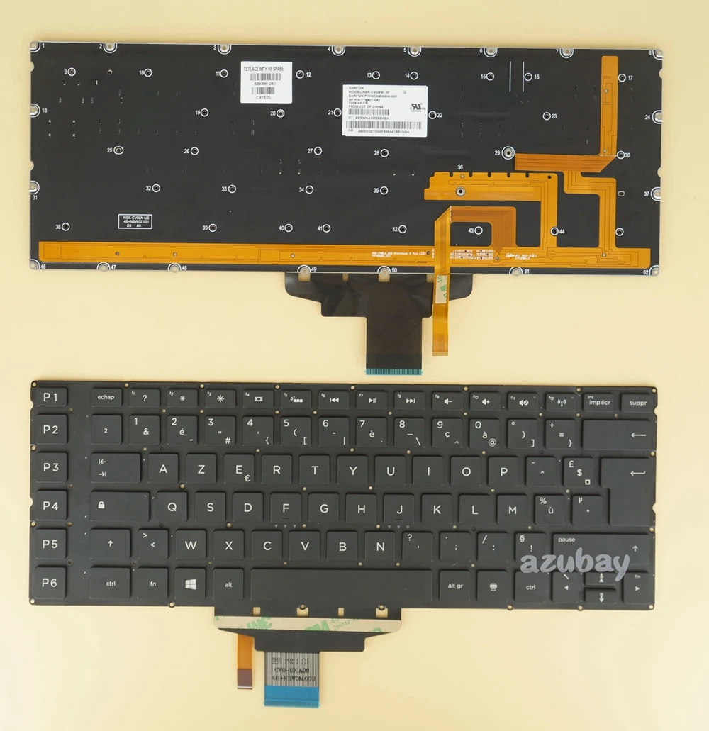 

French Keyboard For HP Omen 15-5000 15- 5000nf 5001nf 5002nf 5097nf 5098nf 5100nf 5250nf 776927-051 639396-051 NSN-CV0BW Backlit