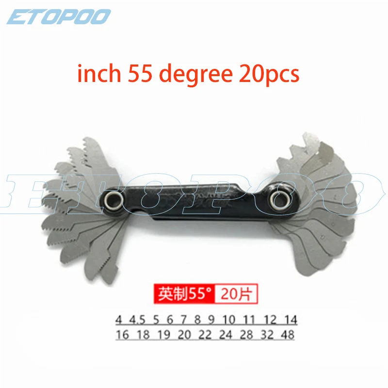 Screw Gauge Set Whitworth 55 Degree & Metric 60 Degree Grip Whitworth Screw Thread Pitch Gauge Measuring Gauging Tools