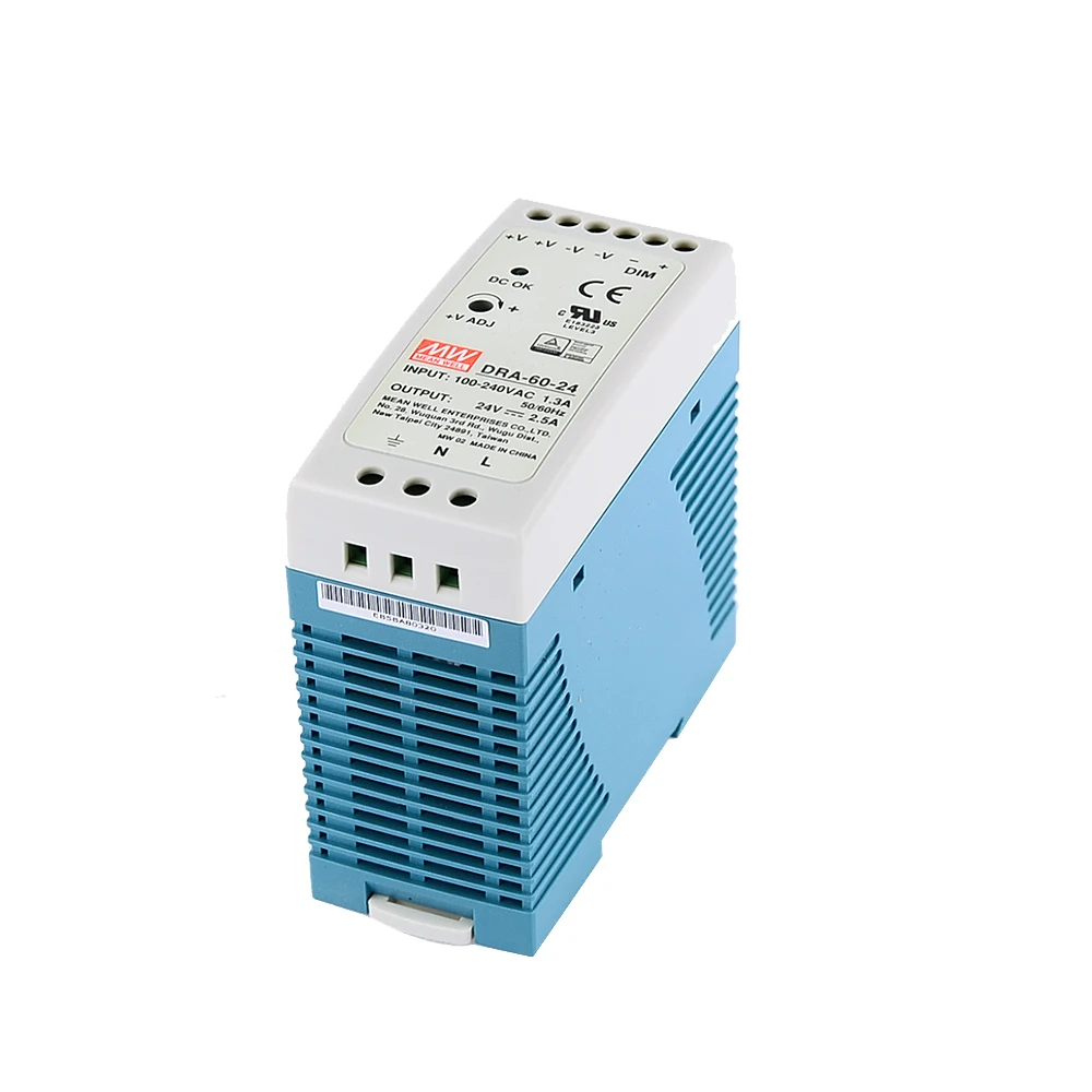 Mean Well DRA-60-24 DC 24V meanwell DIN Rail 60W Single Output Switching Power Supply