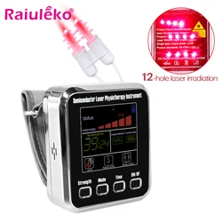 12/7 fori orologio per terapia Laser LLLT orologio da polso 650nm per diabete colesterolo ipertensione trattamento Laser sinusite terapia