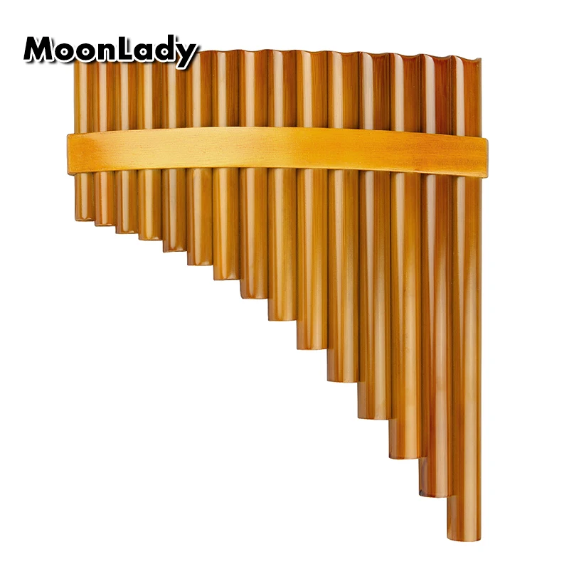 15 Pipes Brown Pan Flute G Key Pan Pipes Woodwind Instrument Chinese Traditional Musical Instrument Bamboo Pan flute