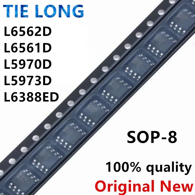 10PCS L6562D SOP8 L6562 SOP SMD L6562DTR SOP-8 L6561D L6561DTR L6561 L6388ED L6388D L6388 L6388D L5970D L5973D L5973 L5973 IC