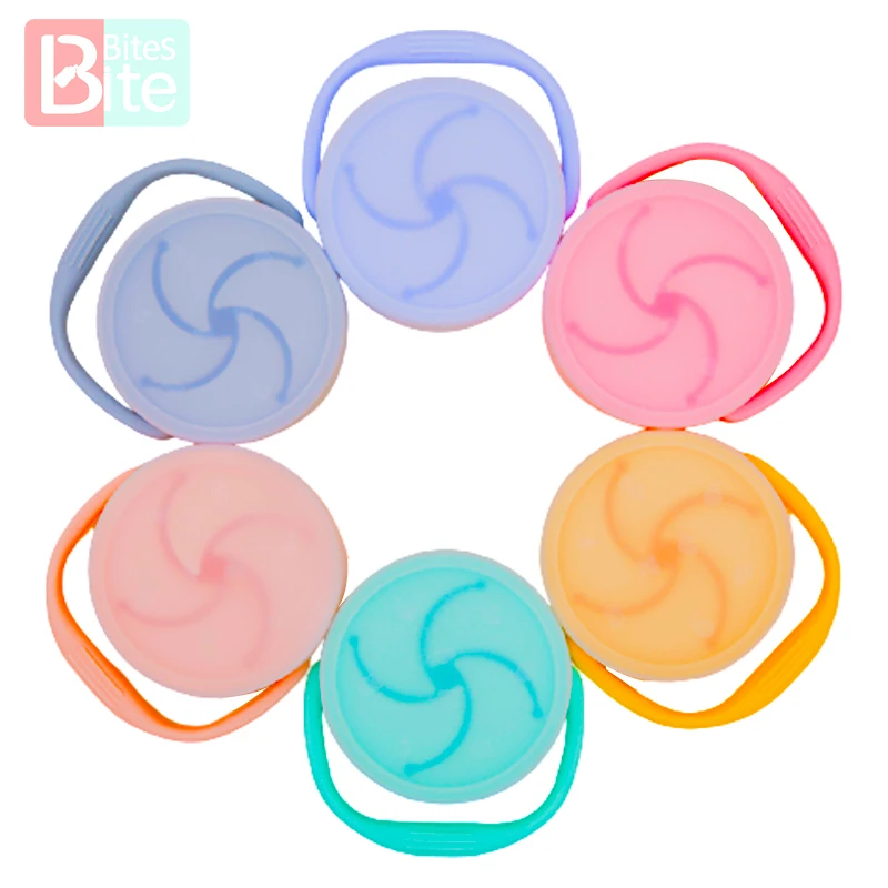 Baby Feeding Cups Baby Spill-Proof Silicone Snack Cup Portable Snacks Container BPA Free Silicone Soft Lid Feeding Cup 6 Colors