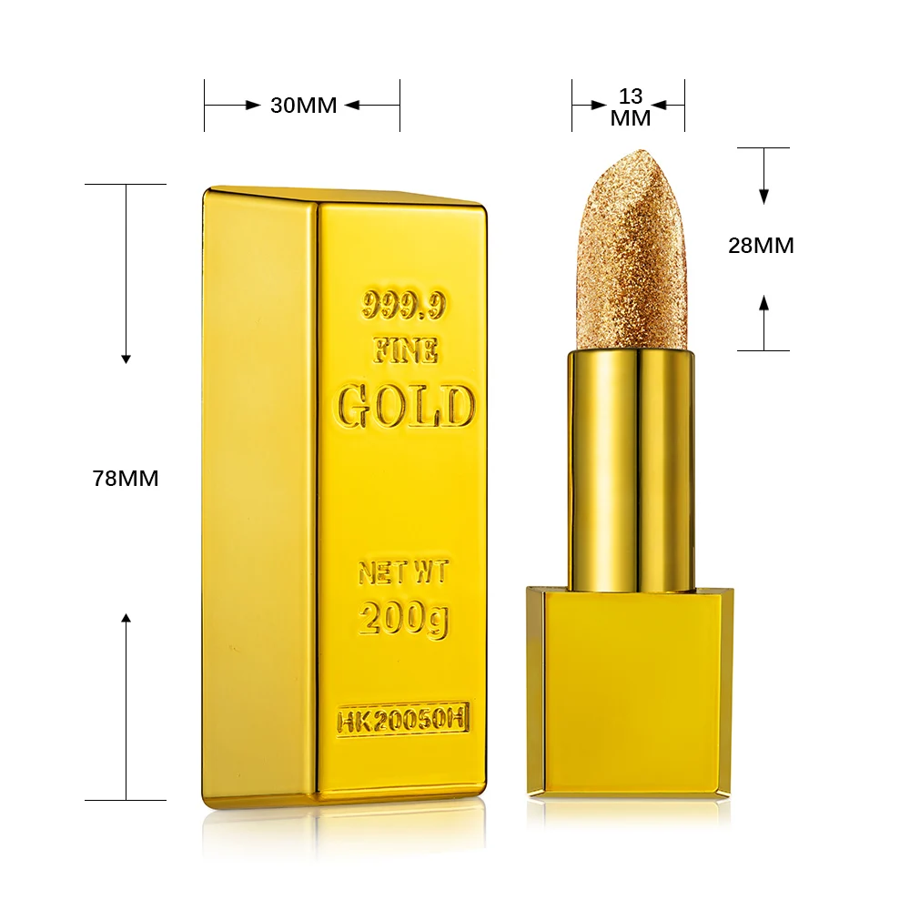 Glitter Lipstick Lips Makeup Velvet Matte Gold Lipstick Waterproof Long Lasting Sexy Vampire Nude Lipsticks Lipgloss Cosmetics