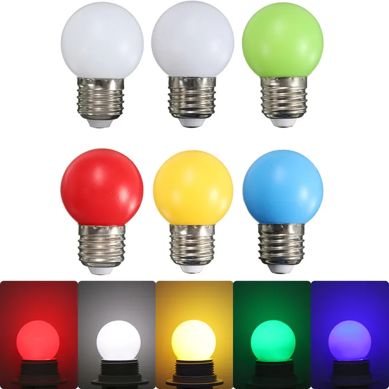 1 paar 2W Bunte Globe Licht Led Glühbirne E27 LED Energiesparende Lampe Beleuchtung LED Lampada Bombillas Hause dekor Dropshipping