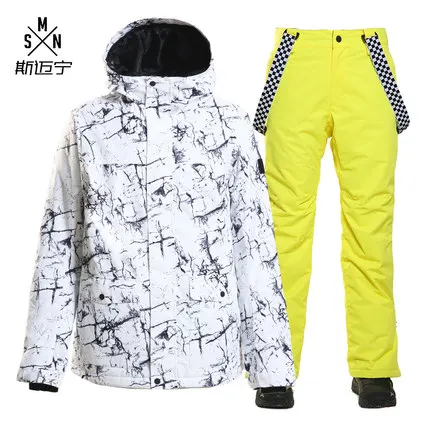 Super Warm Men Skiing Jacket Pant Ski Suit Snowboard Clothing Trouser Windproof Waterproof Outdoor Sport Wear Male Suit Set