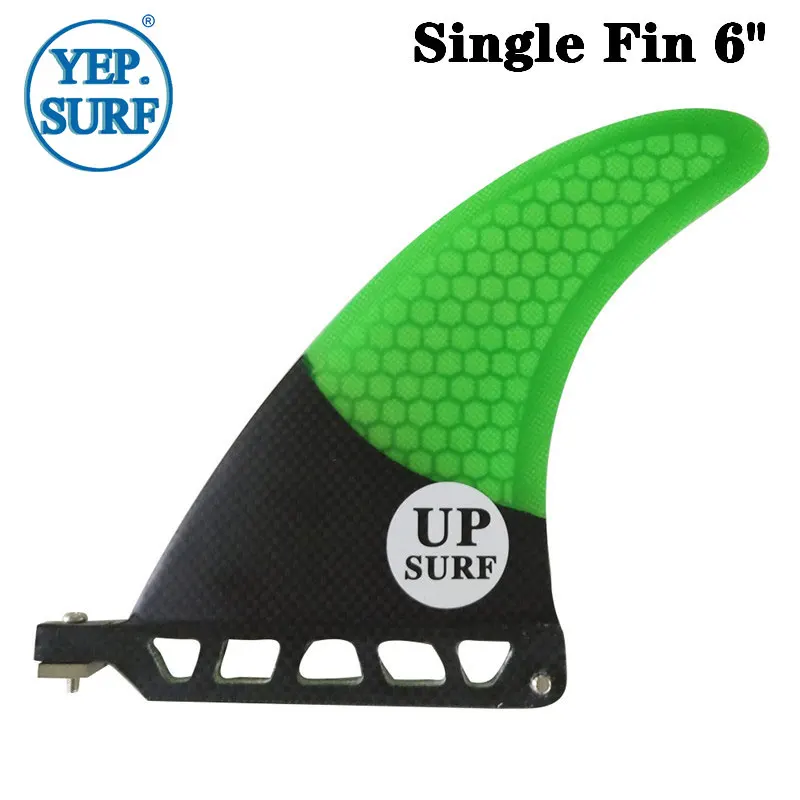 

Surf Single Fin 6" Longboard Surfoard Fin Green Color Fin Surfboard Fin in Surfing