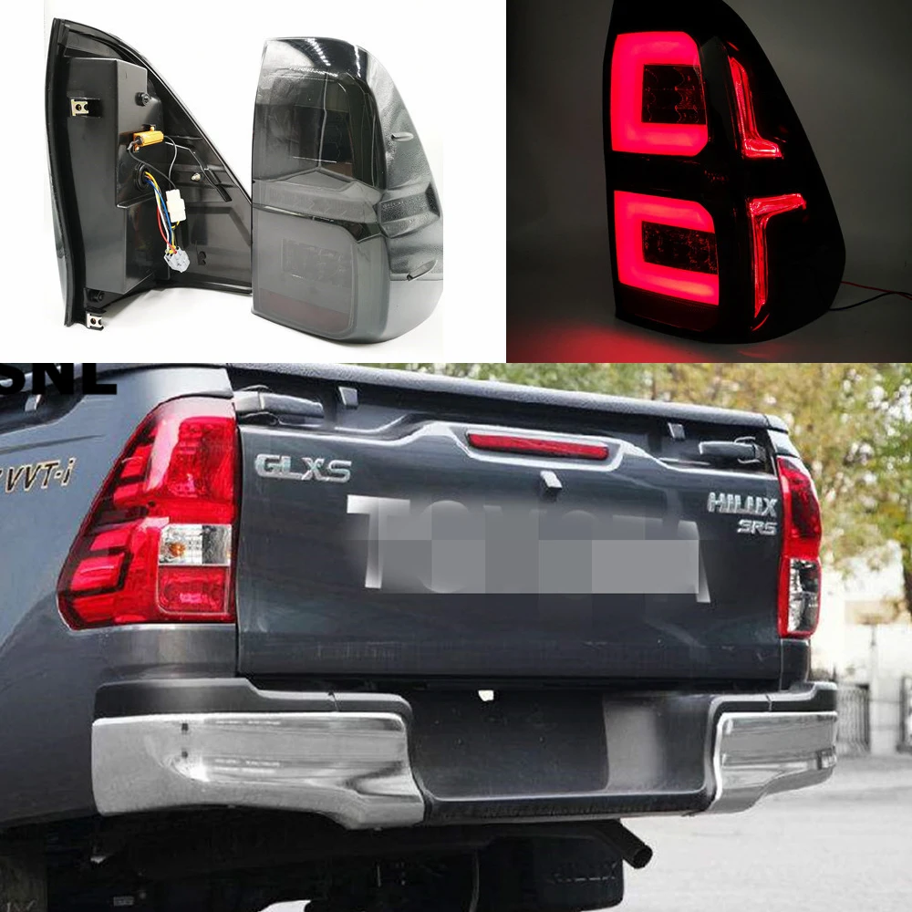 

Car LED Tail Light Brake Rear Lamp Fit For Toyota HILUX REVO ROCCO 2015-2019 Modified LED Taillight Rear Lights