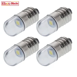 4Pcs E10 3V 6V 12V 24V White 2835 LED Bulb Minature Screw Upgrade Lamp Replacement Flashlight Torch Bicycle DIY Work Mini Light