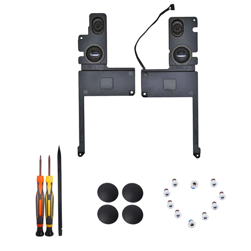 Tornillo de cubierta trasera + pies de goma + destornillador + altavoz izquierdo/derecho para Macbook Pro A1278 A1286 A1502 A1425 A1398