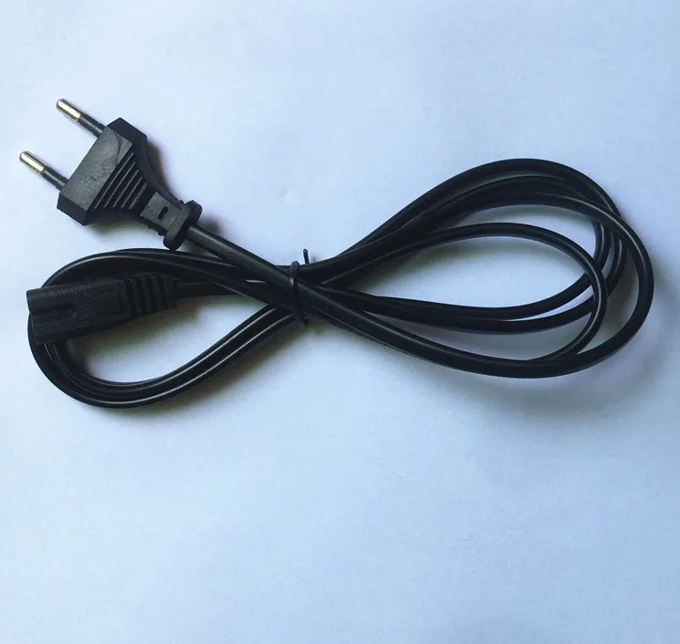 1pcs EU Power Cable Cord Figure 8 C7 To Euro Eu European 2 Pin AC Plug Power Cable Cord For Cameras Printers Notebook