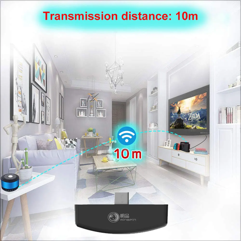 سماعة لاسلكية تعمل بالبلوتوث اوديو يو اس بي محول العاب اوديو يو اس بي محول ل ان اس سويتش لايت PS4 PS3 سماعة رأس بخاصية البلوتوث