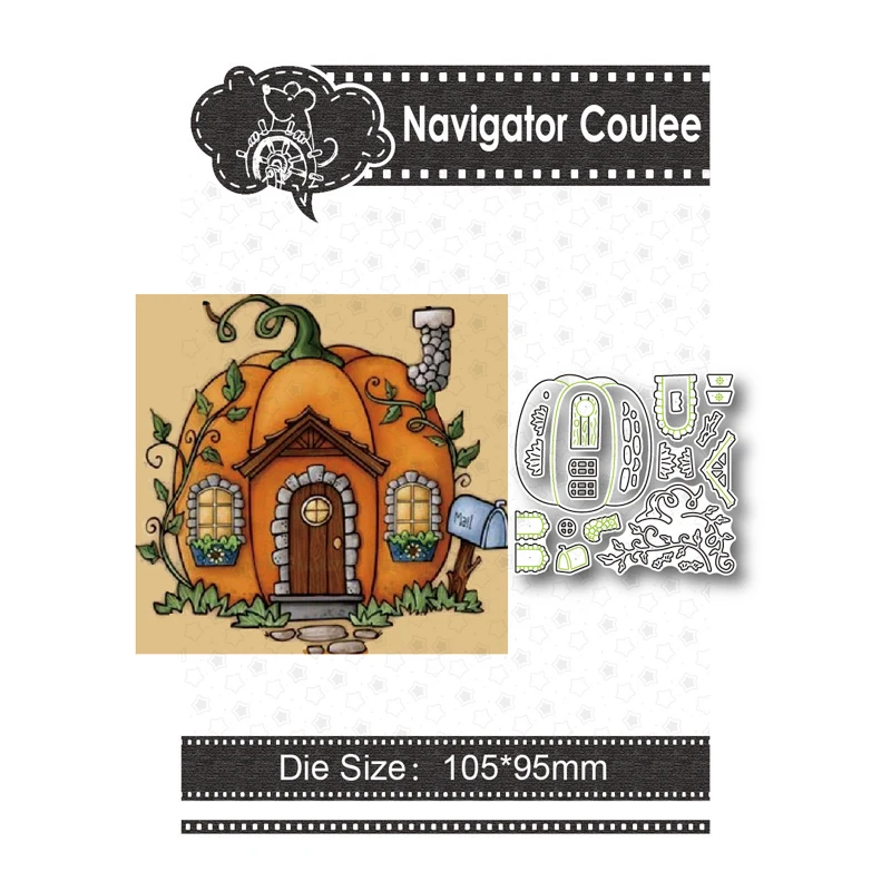 

Christmas metal cutting molds Pumpkin house Died for newbies Scrapbook decoration Stamps and frames Craft supplies New 2021