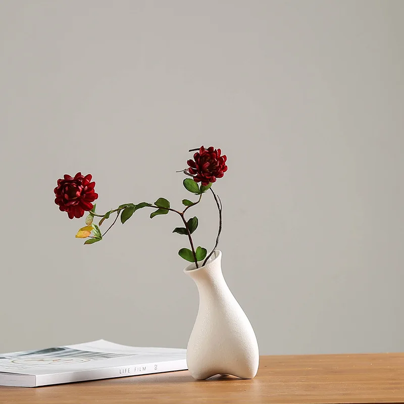 Modern White Ceramic Vases Chinese Style Simple Designed Pottery And Porcelain Vases For Artificial Flowers Decorative Figurines image 4