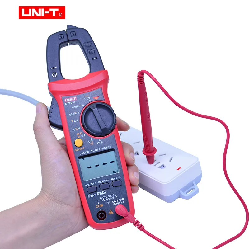 UNI-T UNI T True RMS Digital Clamp Meter DC AC Strom UT203 + UT204 + 400A-600A Multimeter Auto Range falsche erkennung schutz