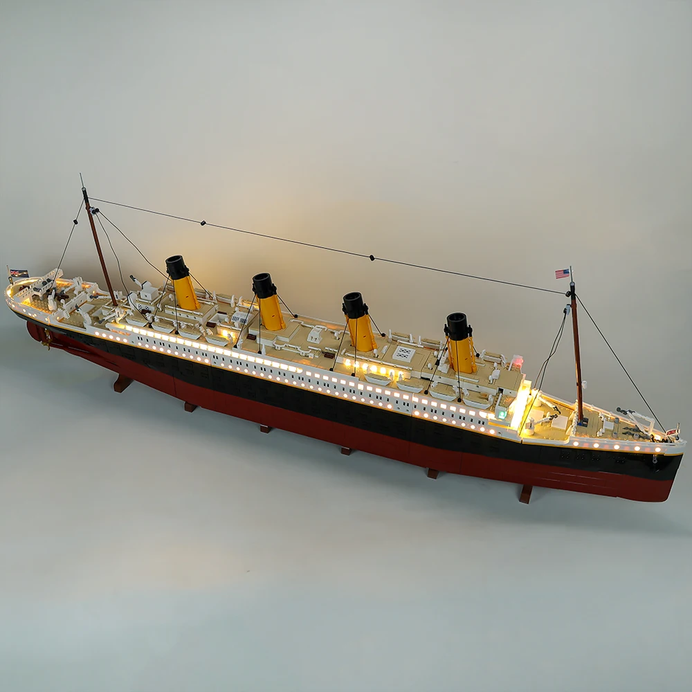 LED Light Set For Christmas Gift New 10294 Titanic Liverpool Building Blocks Build the Ship of Dreams Bricks Lamp Kit No Model