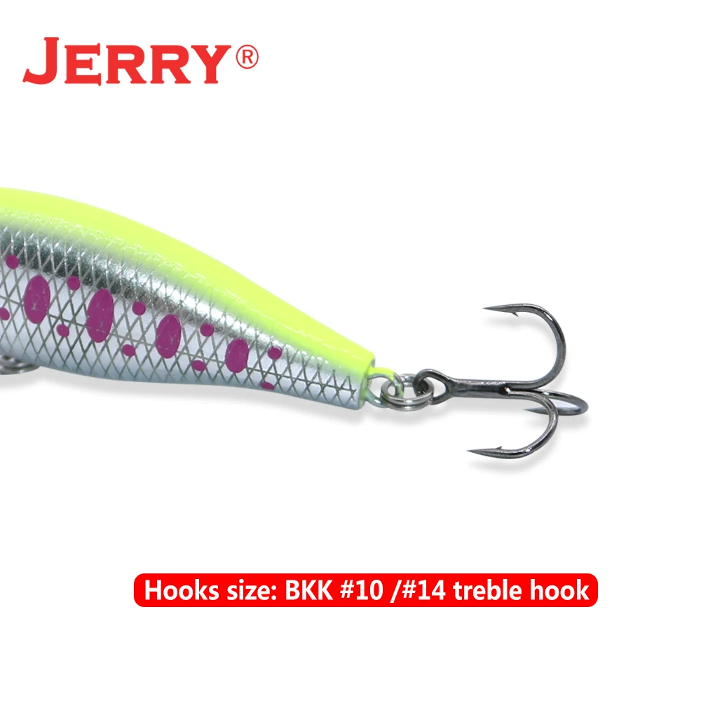 Jerry Elegance Slow Sinking Wobbler Ultralight Hard Bait 5cm 4cm Plug Crank Tight Wobbling Fishing Lure