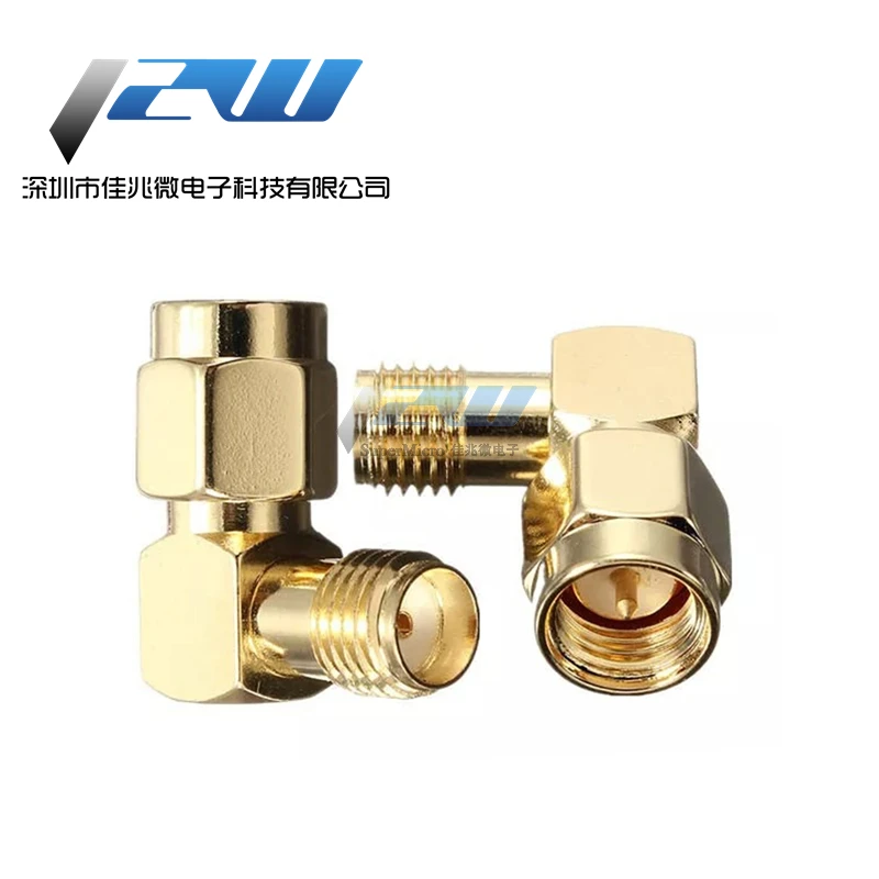 SMA to SMA Connector 90 Degree Right Angle SMA Male to Female Adapter Screw the Needle to SMA Male to Female