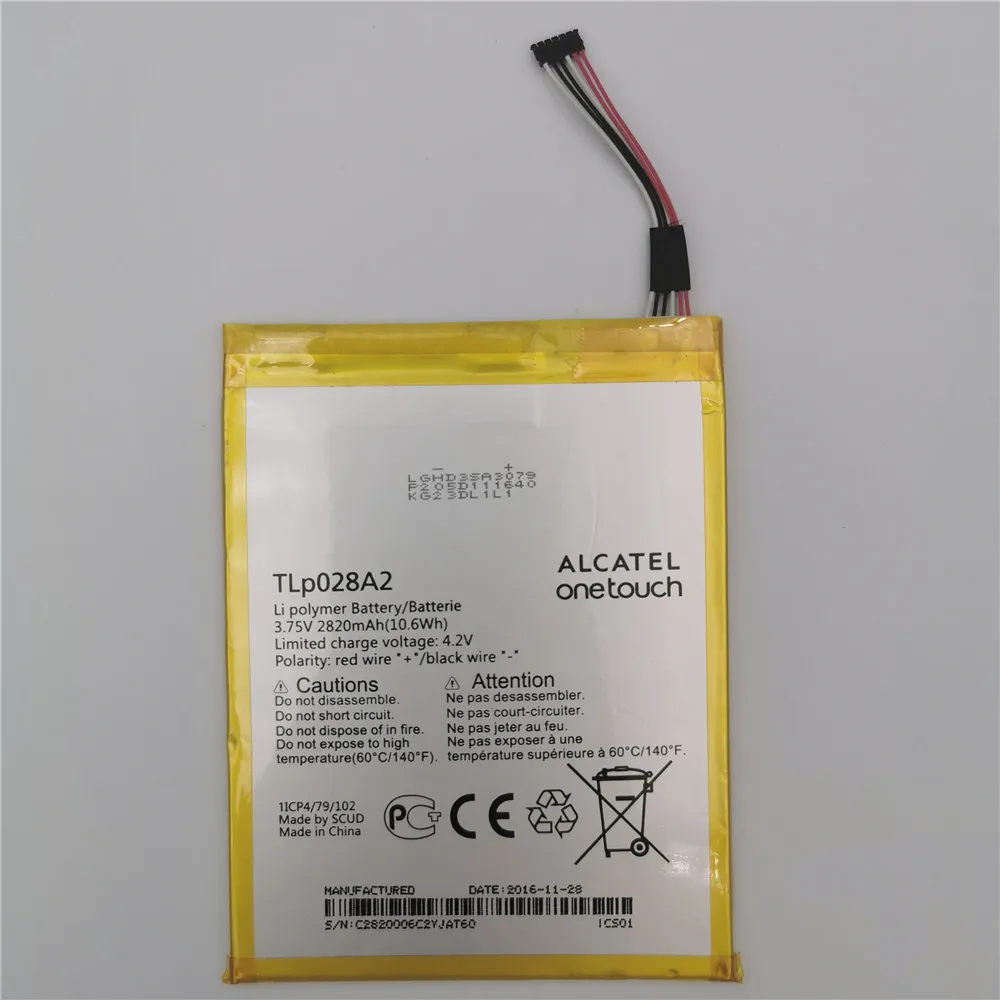 

Original Replacement Battery 2820mAh TLP028AD TLP028A2 Battery For Alcatel One Touch Onetouch Batteries