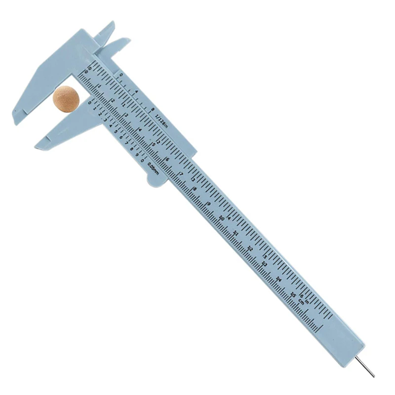 1pc Double Ruler Scale Plastic Vernier Caliper Measuring Student 0-150mm MM/Inch Caliper Measuring Tool Portable High Quality