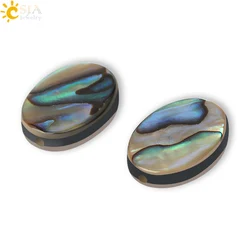 CSJA 15MM Natural Abalone Shell Round Beads for Jewelry Making No Hole Accessories Semi-finished Women DIY Handmade Craft G724