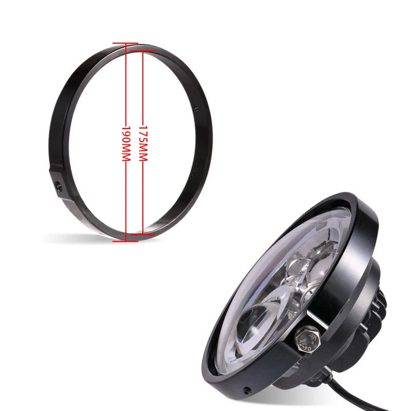 5.75 In 7 Inch Aluminum Round Headlight Housing Headlamp Trim Ring Mount Bracket For Harley Honda Yamaha Motorcycles Accessories