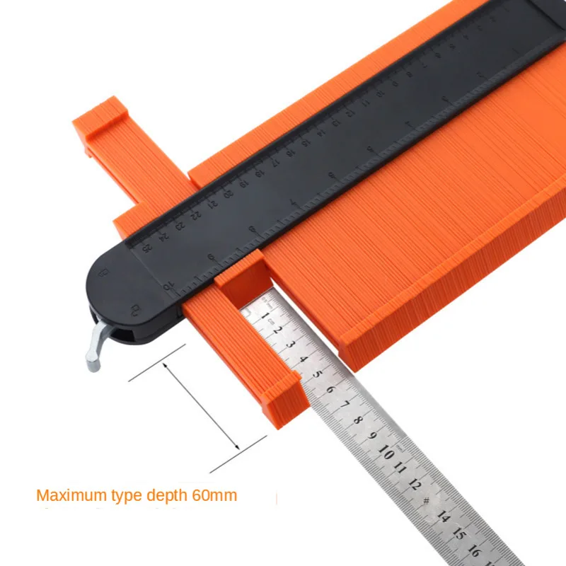 5/10 Inch Wider Contour Gauge Duplicator With Metal Lock For Curved Shape Copy Template Carpenter Tool Angle Ruler Measuring