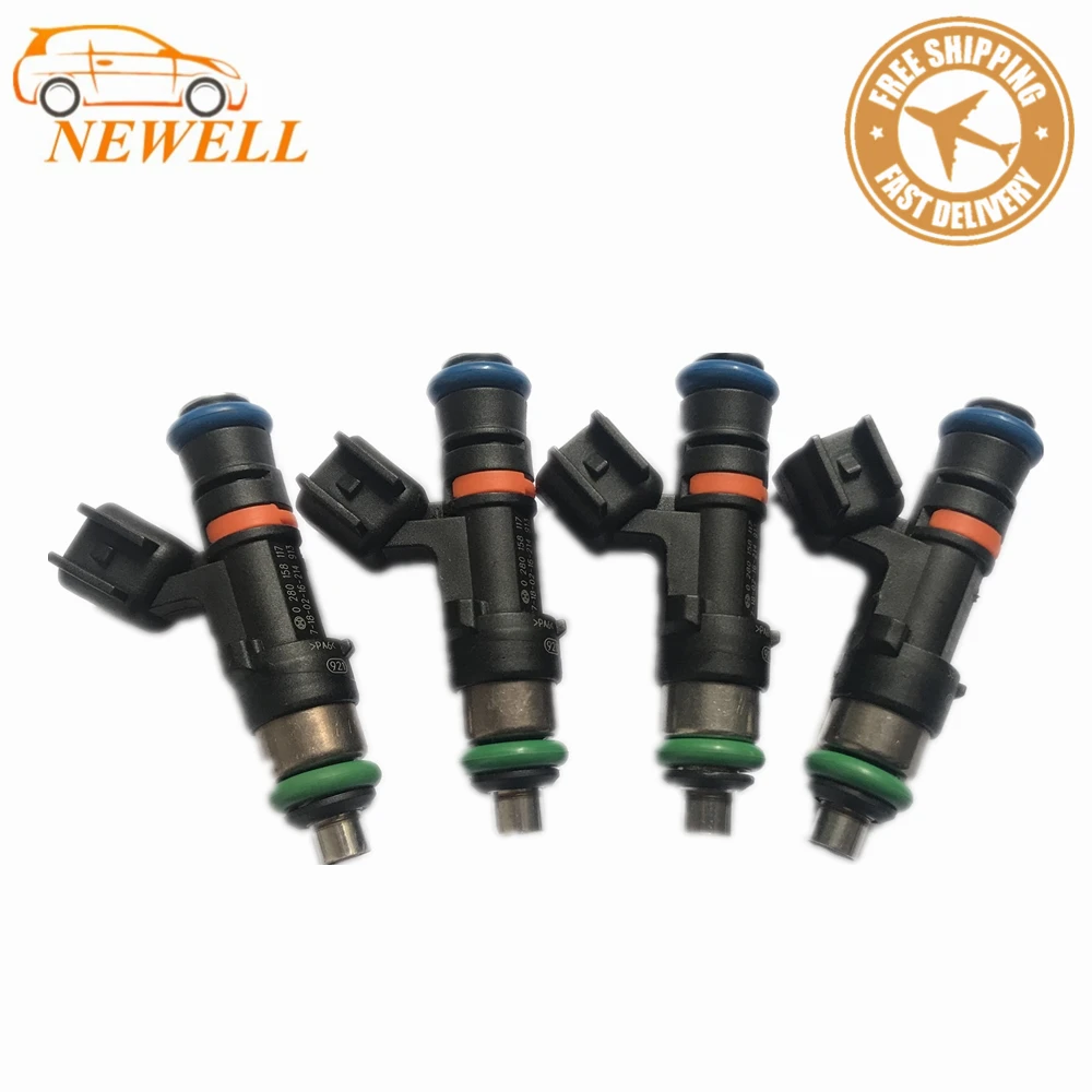 

4pcs High Impedance 550cc Fuel Injector Nozzle 0280158117 EV14 52lb E85 For Audi A4 TT Golf Passat 1.8T 5.7L Modified