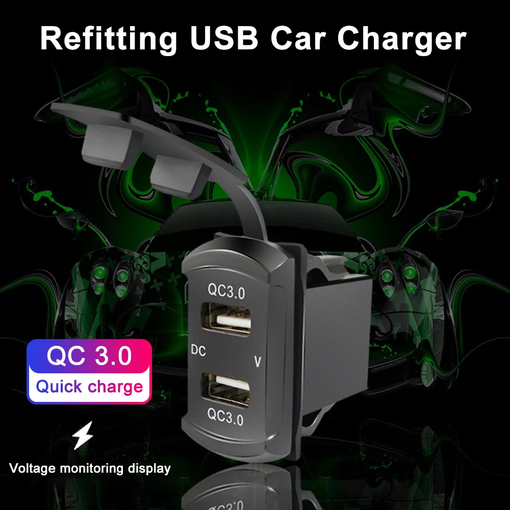 5V Universal Car Charger Waterproof Dual USB Auto Dustproof Adapter Ports Voltage Phone Charger For Iphone Xiaomi Redmi Samsung