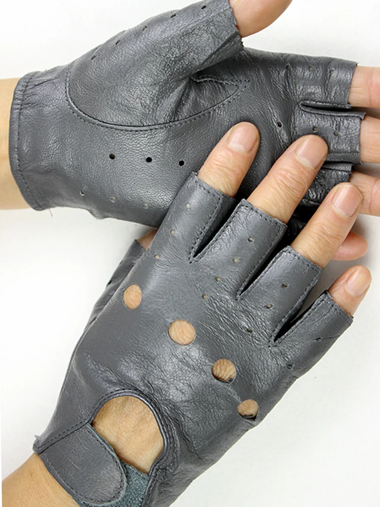 AliExpress Bickmods Leather Half-Finger Gloves Women's Fashion Thin Section Hollow Short  Summer Outdoor Sports Cycling Car Driving