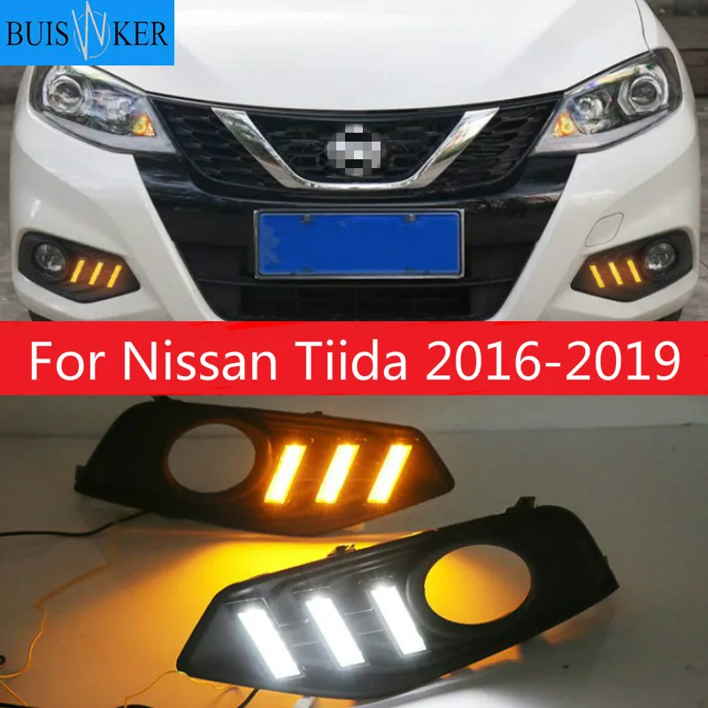 

1 Pair LED Daytime Running Light Lamp DRL Fog Lamp For Nissan Tiida 2016-2019 of 12V Car Auto