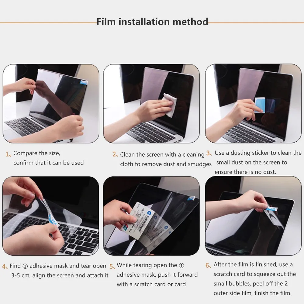 Screen Protector for 2024 Air 15 M2 A3114 Pro 14 16 M3 A2992 2023 Air 13 A3113 A2681 2022 MacBook Plastic HD Screen Film Sticker