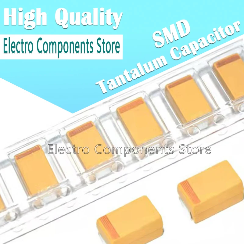 10PCS A B C D Case Tantalum Capacitor SMD 6V 6.3V 10V 16V 25V 35V 50V 10UF 22UF 33UF 47UF 100UF 1UF 4.7UF 3216 3528 6032 7343