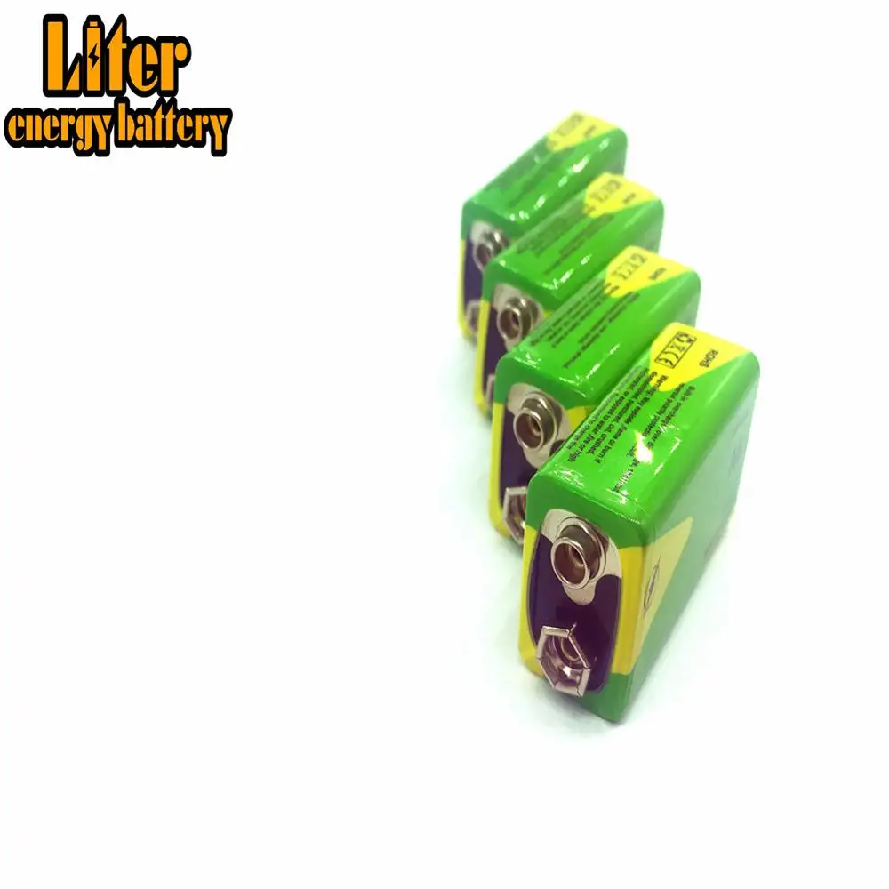 Batterie lithium Rechargeable 9 V 2/4 MAh, pour Interphone, alarme de fumée, jouets de voiture, Batteries Nimh 9 V, remplacement, 1/1200 pièces