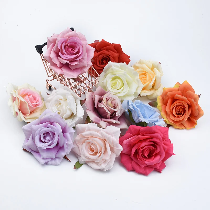 5/10 Stück Großhandel Künstliche Blumen Rosen Mehrfarbige Pflanzen Hochzeit Scrapbooking Hintergrund Heim Zimmer Tisch Dekoration DIY Geschenkbox – Detail 3
