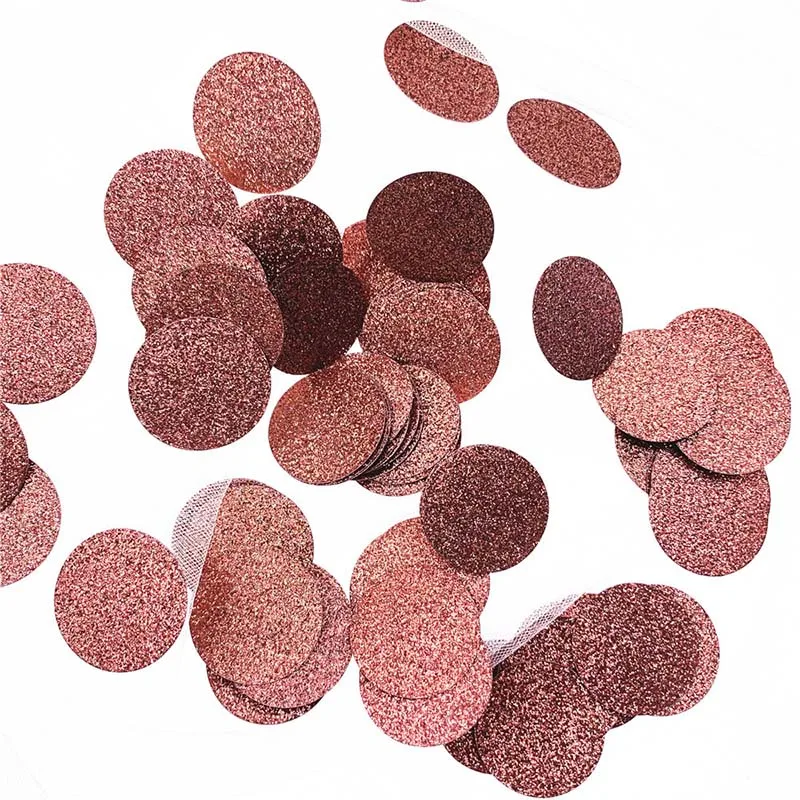 100Pcs 3cm Rose Gold Heart Star Shape Table Confetti Wedding Glitter Paper Confetti Gifts Box Filler Birthday Party Supplies