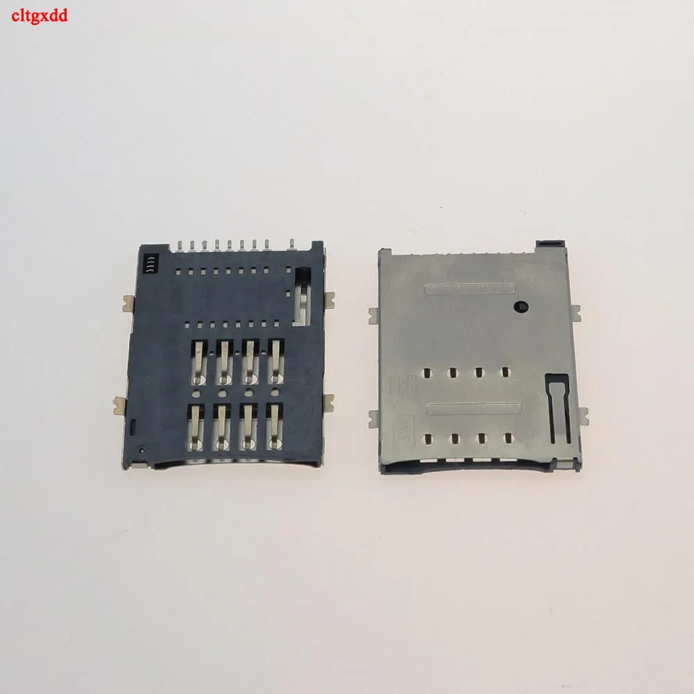 1piece Sim Card Socket 8 + 1P 9 Pin Sim Card Holder Selft Push Type Connector For Tablet PC Router Tray Reader Module Slot