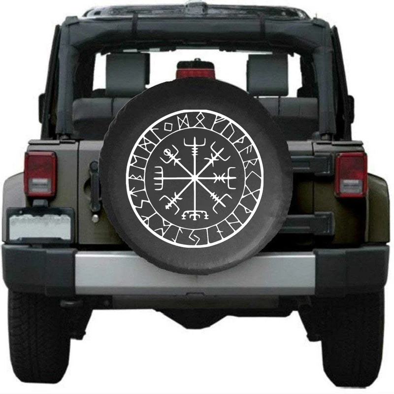 FD524D  Viking Protection Runes Vegvisir Compass Meval Car Sticker Reflective Decal Waterproof Stickers on Rear Bumper Window