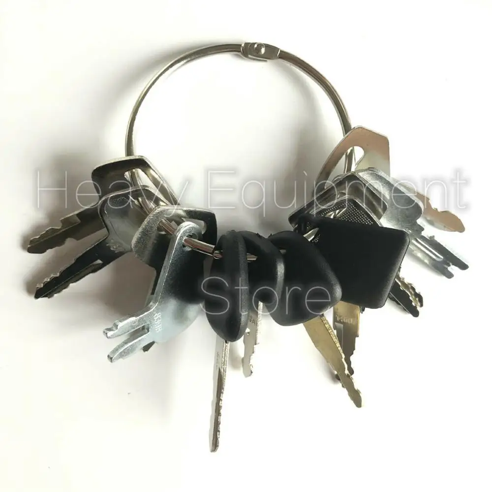 

12 Pcs Heavy Equipment Construction Ignition Key Set For Caterpillar Case JCB Hitachi Komatsu Kobelco Kubota Takeuchi